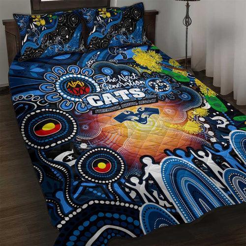 NAIDOC Week 2025 Cats Football Quilt Bed Set Aboriginal Dot Painting