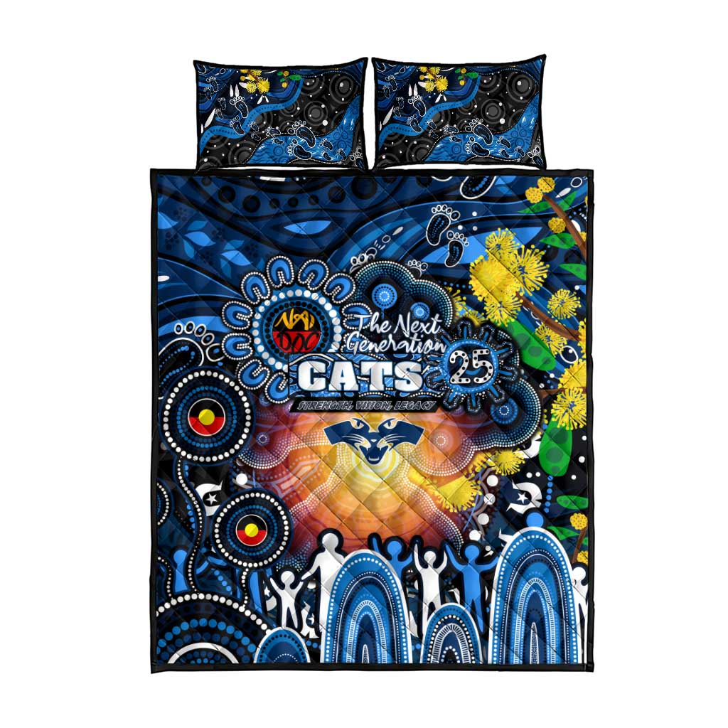 NAIDOC Week 2025 Cats Football Quilt Bed Set Aboriginal Dot Painting