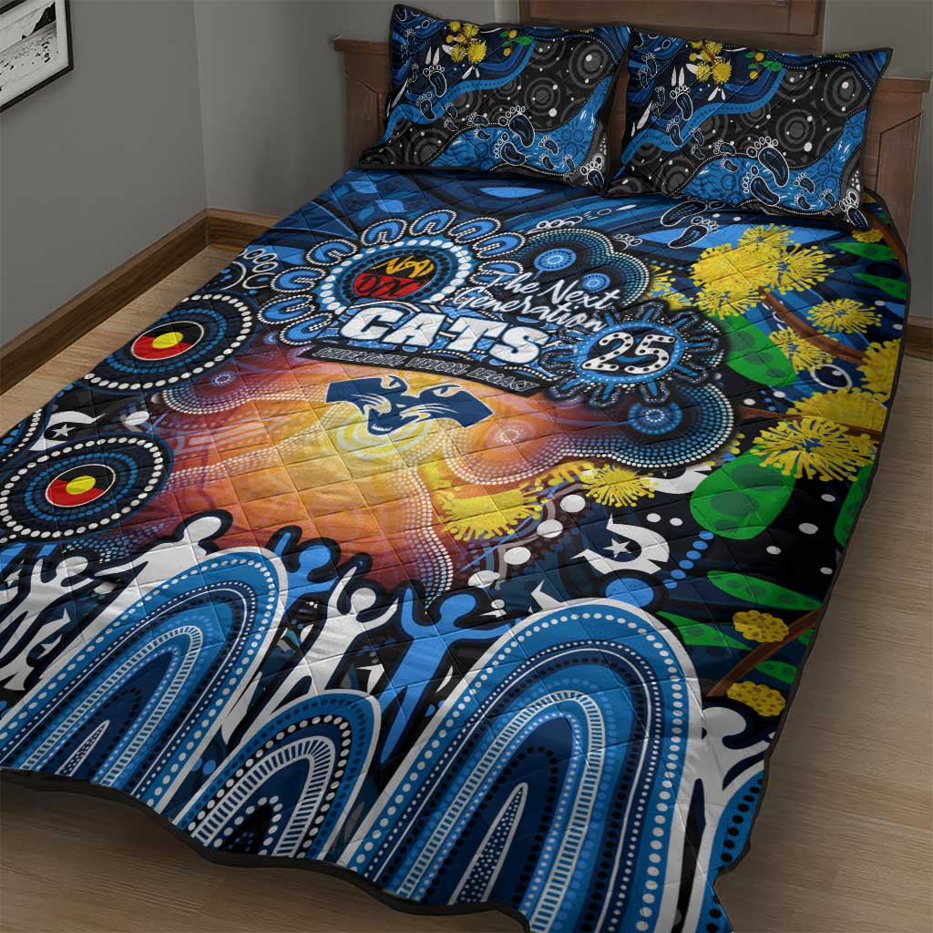 NAIDOC Week 2025 Cats Football Quilt Bed Set Aboriginal Dot Painting