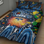NAIDOC Week 2025 Cats Football Quilt Bed Set Aboriginal Dot Painting