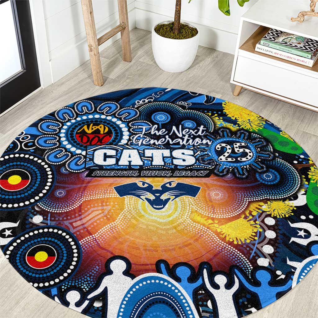 NAIDOC Week 2025 Cats Football Round Carpet Aboriginal Dot Painting