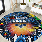 NAIDOC Week 2025 Cats Football Round Carpet Aboriginal Dot Painting