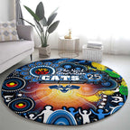 NAIDOC Week 2025 Cats Football Round Carpet Aboriginal Dot Painting