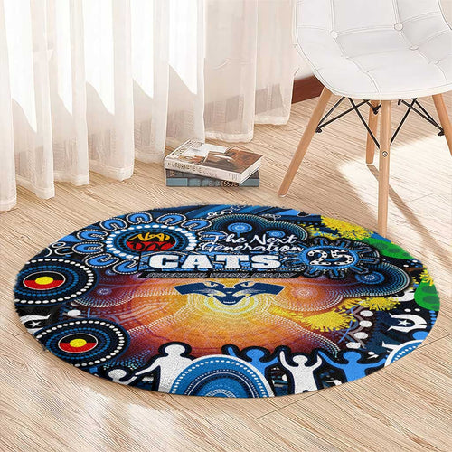 NAIDOC Week 2025 Cats Football Round Carpet Aboriginal Dot Painting