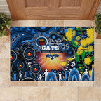 NAIDOC Week 2025 Cats Football Rubber Doormat Aboriginal Dot Painting