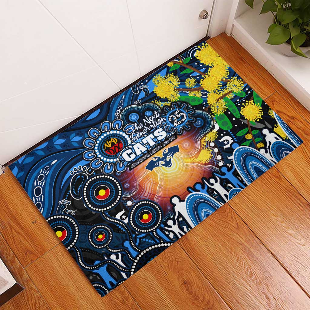 NAIDOC Week 2025 Cats Football Rubber Doormat Aboriginal Dot Painting