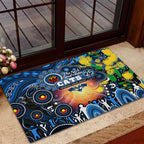 NAIDOC Week 2025 Cats Football Rubber Doormat Aboriginal Dot Painting