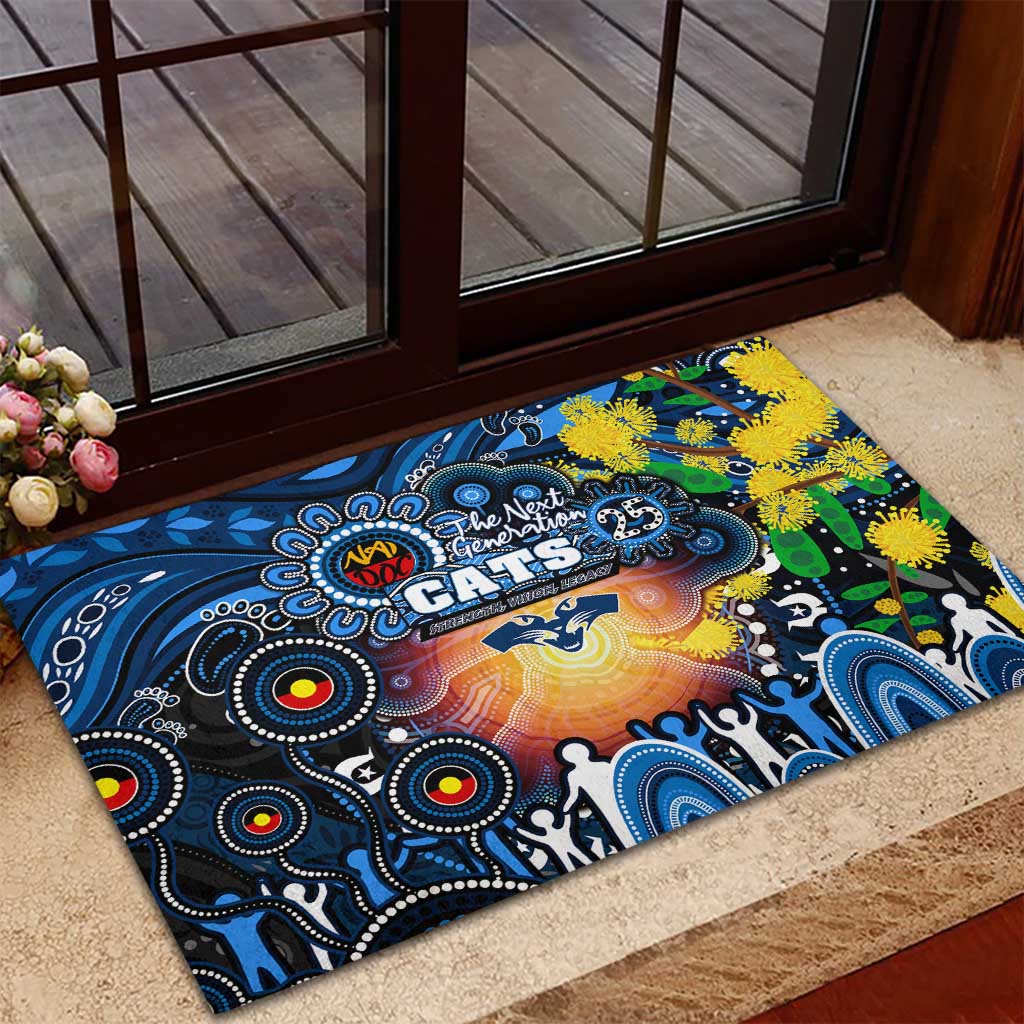 NAIDOC Week 2025 Cats Football Rubber Doormat Aboriginal Dot Painting