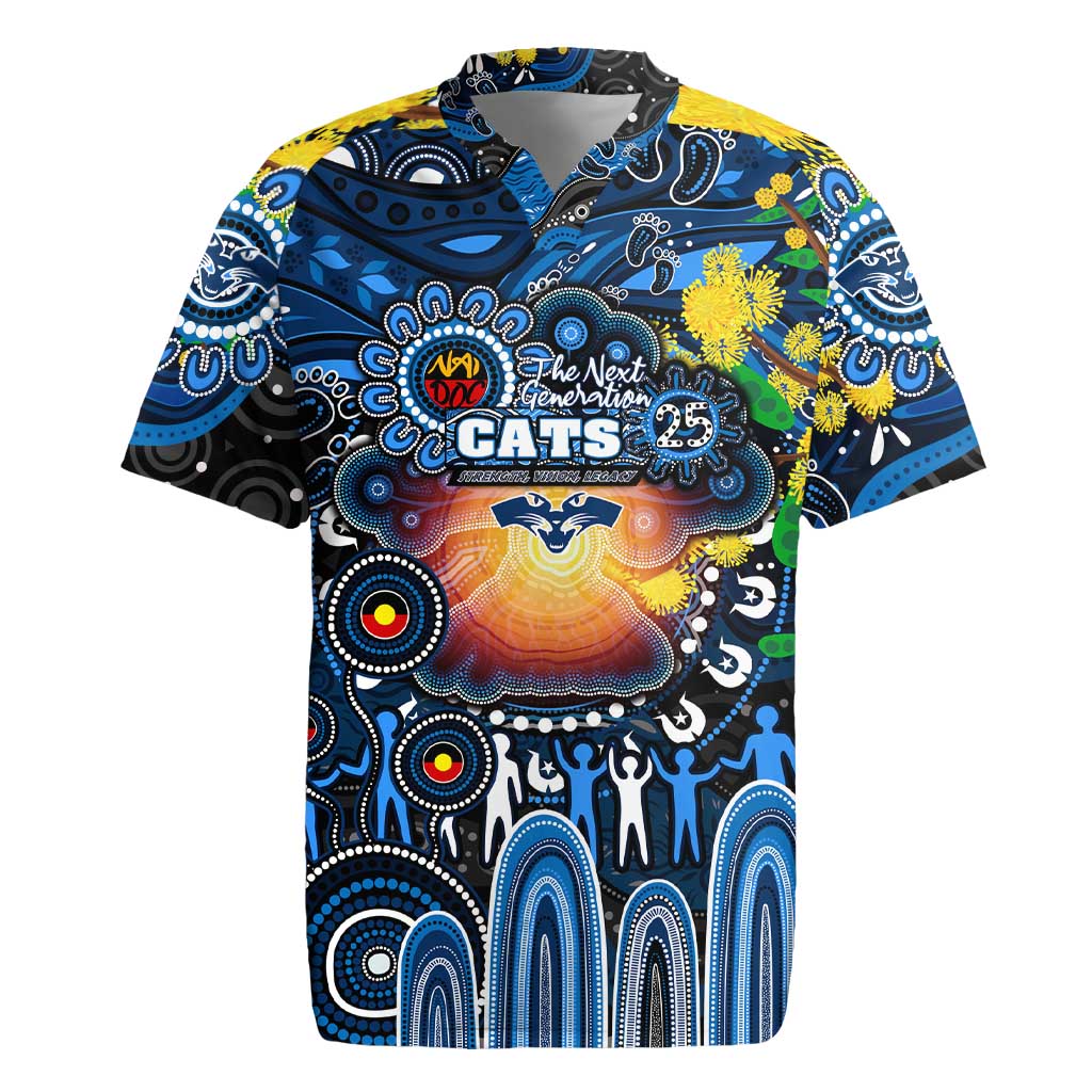 Personalised NAIDOC Week 2025 Cats Football Rugby Jersey Aboriginal Dot Painting