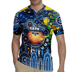 Personalised NAIDOC Week 2025 Cats Football Rugby Jersey Aboriginal Dot Painting