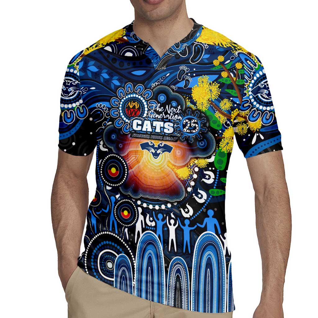 Personalised NAIDOC Week 2025 Cats Football Rugby Jersey Aboriginal Dot Painting