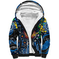 Personalised NAIDOC Week 2025 Cats Football Sherpa Hoodie Aboriginal Dot Painting