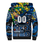 Personalised NAIDOC Week 2025 Cats Football Sherpa Hoodie Aboriginal Dot Painting