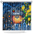NAIDOC Week 2025 Cats Football Shower Curtain Aboriginal Dot Painting