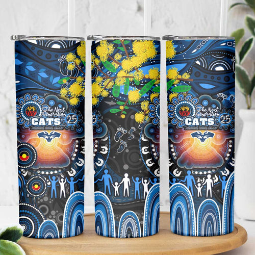 NAIDOC Week 2025 Cats Football Skinny Tumbler Aboriginal Dot Painting