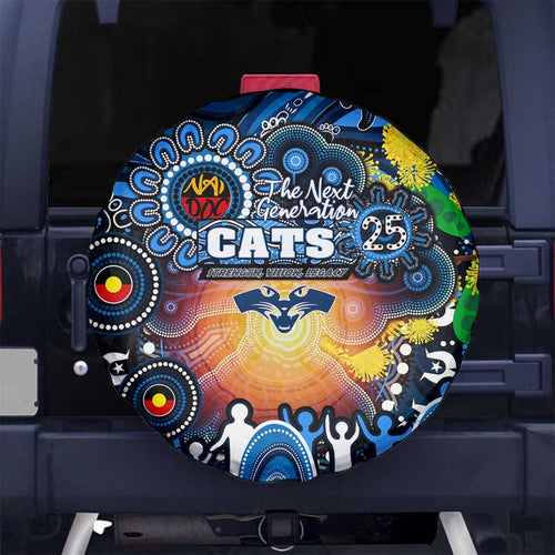NAIDOC Week 2025 Cats Football Spare Tire Cover Aboriginal Dot Painting