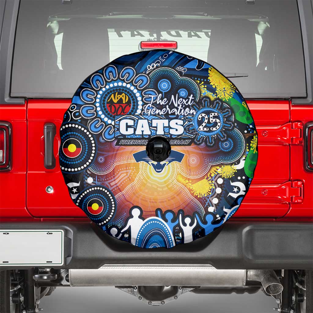 NAIDOC Week 2025 Cats Football Spare Tire Cover Aboriginal Dot Painting