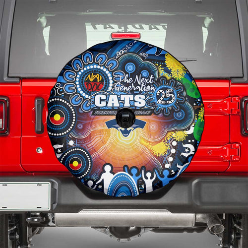 NAIDOC Week 2025 Cats Football Spare Tire Cover Aboriginal Dot Painting