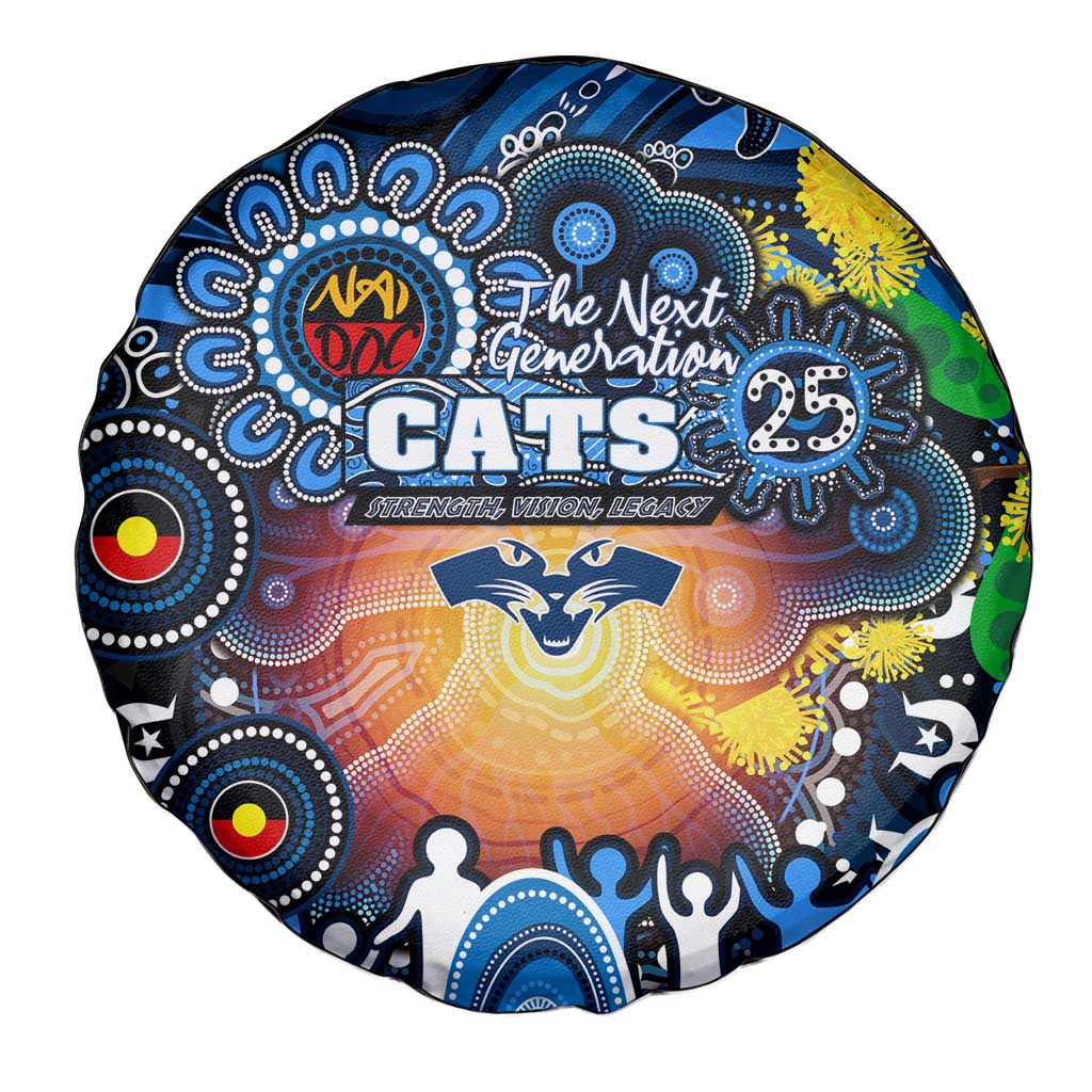 NAIDOC Week 2025 Cats Football Spare Tire Cover Aboriginal Dot Painting