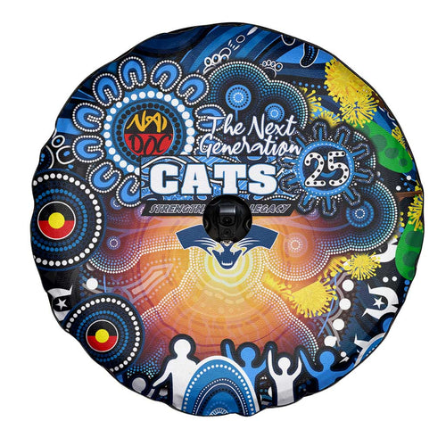 NAIDOC Week 2025 Cats Football Spare Tire Cover Aboriginal Dot Painting
