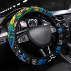 NAIDOC Week 2025 Cats Football Steering Wheel Cover Aboriginal Dot Painting