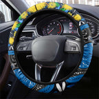 NAIDOC Week 2025 Cats Football Steering Wheel Cover Aboriginal Dot Painting