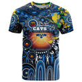 Personalised NAIDOC Week 2025 Cats Football T Shirt Aboriginal Dot Painting