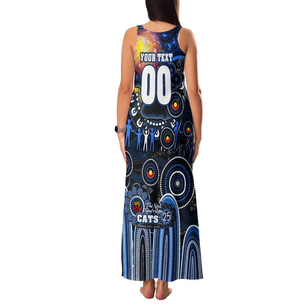 Personalised NAIDOC Week 2025 Cats Football Tank Maxi Dress Aboriginal Dot Painting