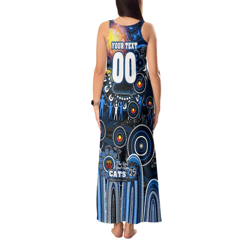 Personalised NAIDOC Week 2025 Cats Football Tank Maxi Dress Aboriginal Dot Painting