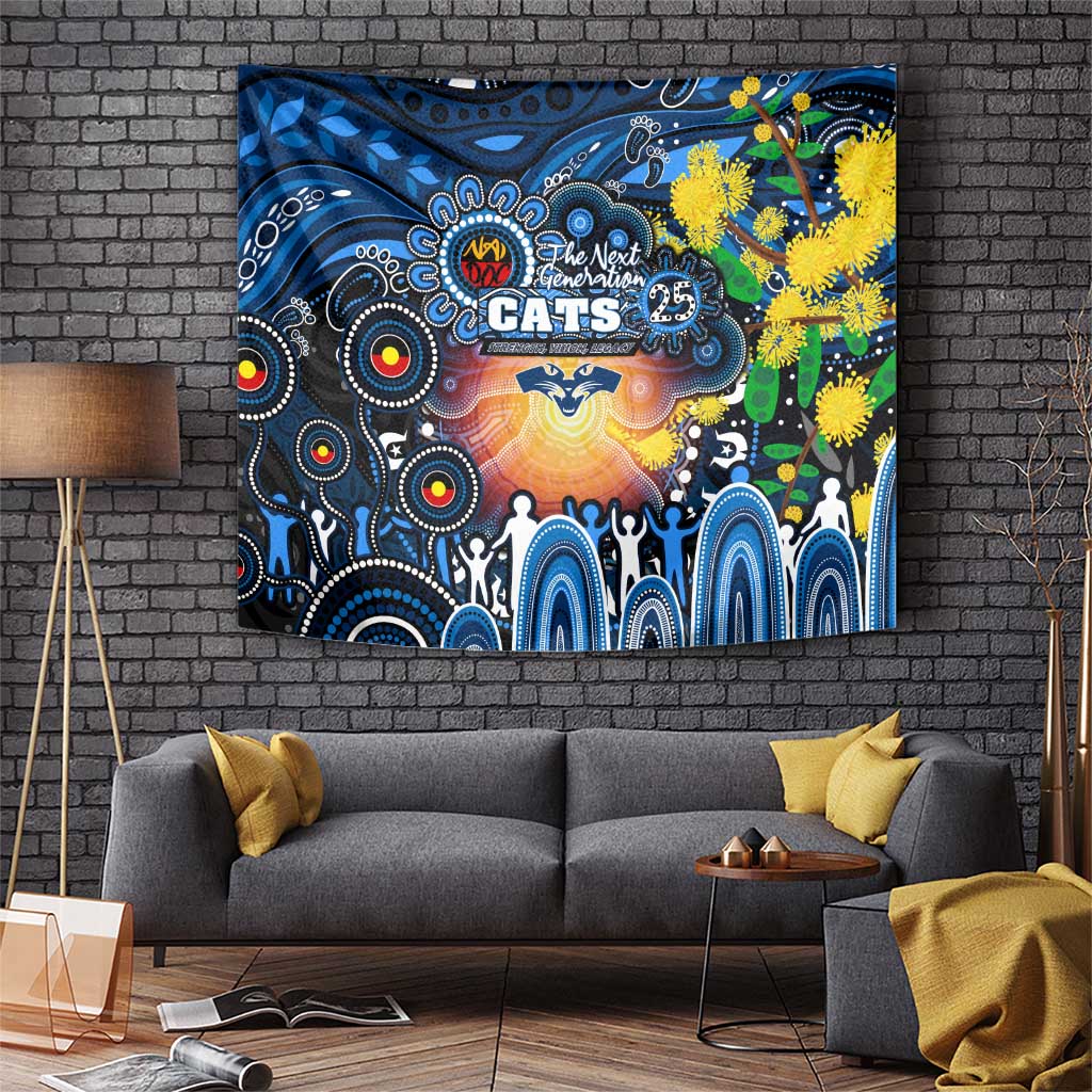 NAIDOC Week 2025 Cats Football Tapestry Aboriginal Dot Painting