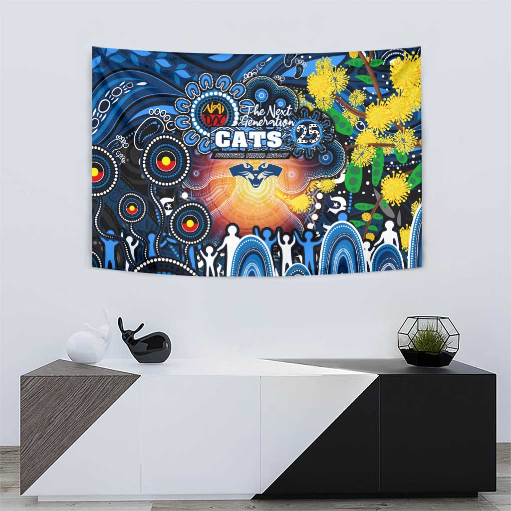 NAIDOC Week 2025 Cats Football Tapestry Aboriginal Dot Painting