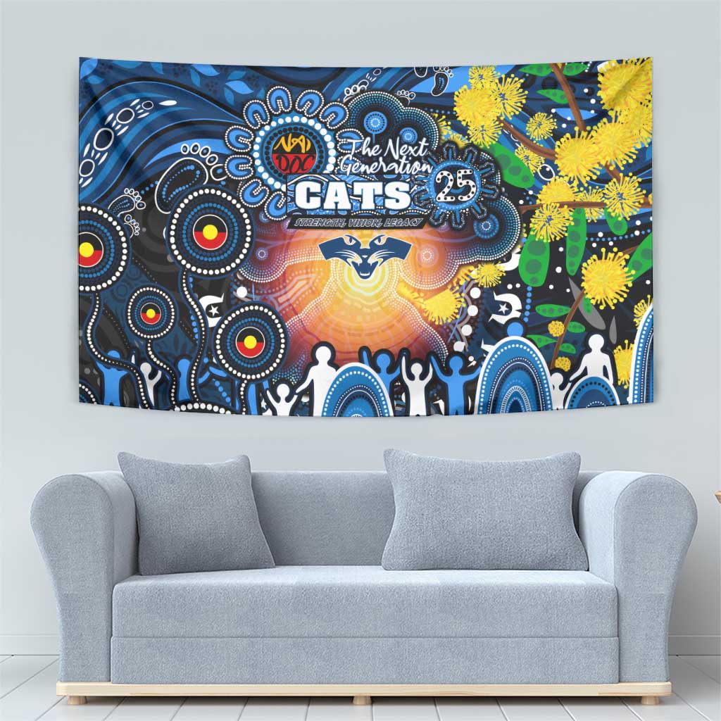 NAIDOC Week 2025 Cats Football Tapestry Aboriginal Dot Painting