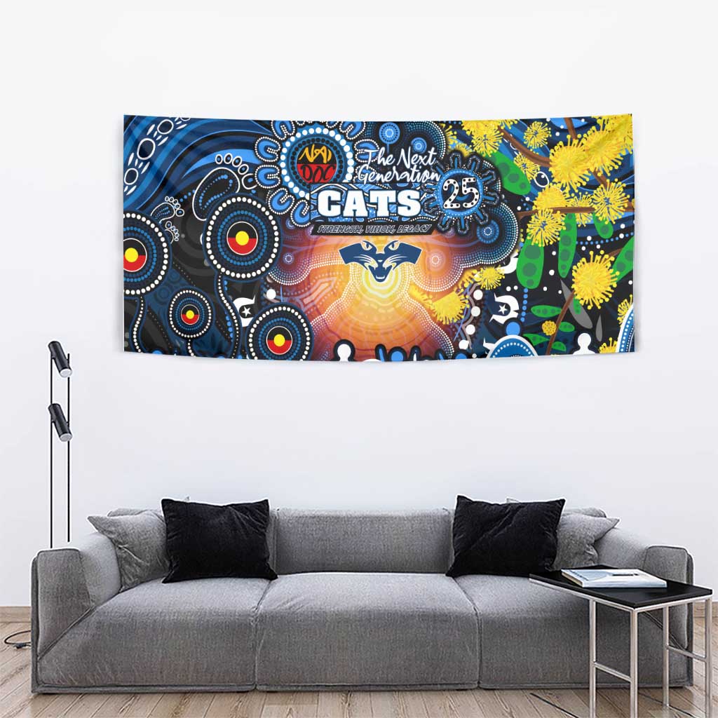NAIDOC Week 2025 Cats Football Tapestry Aboriginal Dot Painting