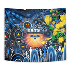 NAIDOC Week 2025 Cats Football Tapestry Aboriginal Dot Painting