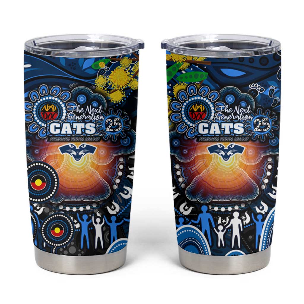 NAIDOC Week 2025 Cats Football Tumbler Cup Aboriginal Dot Painting