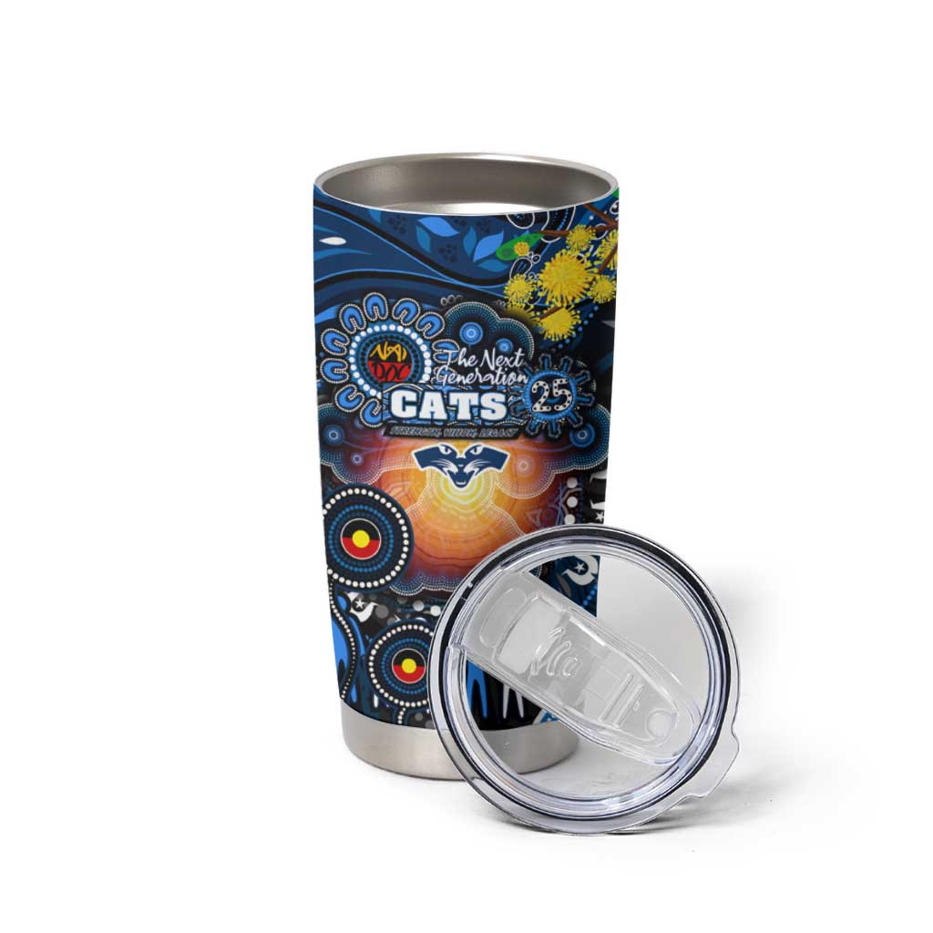 NAIDOC Week 2025 Cats Football Tumbler Cup Aboriginal Dot Painting
