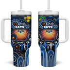 NAIDOC Week 2025 Cats Football Tumbler With Handle Aboriginal Dot Painting