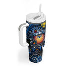 NAIDOC Week 2025 Cats Football Tumbler With Handle Aboriginal Dot Painting