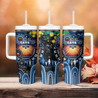 NAIDOC Week 2025 Cats Football Tumbler With Handle Aboriginal Dot Painting