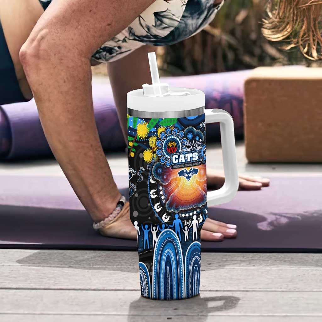 NAIDOC Week 2025 Cats Football Tumbler With Handle Aboriginal Dot Painting