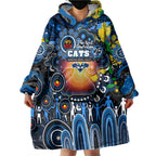 Personalised NAIDOC Week 2025 Cats Football Wearable Blanket Hoodie Aboriginal Dot Painting