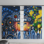 NAIDOC Week 2025 Cats Football Window Curtain Aboriginal Dot Painting