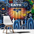 NAIDOC Week 2025 Cats Football Window Curtain Aboriginal Dot Painting