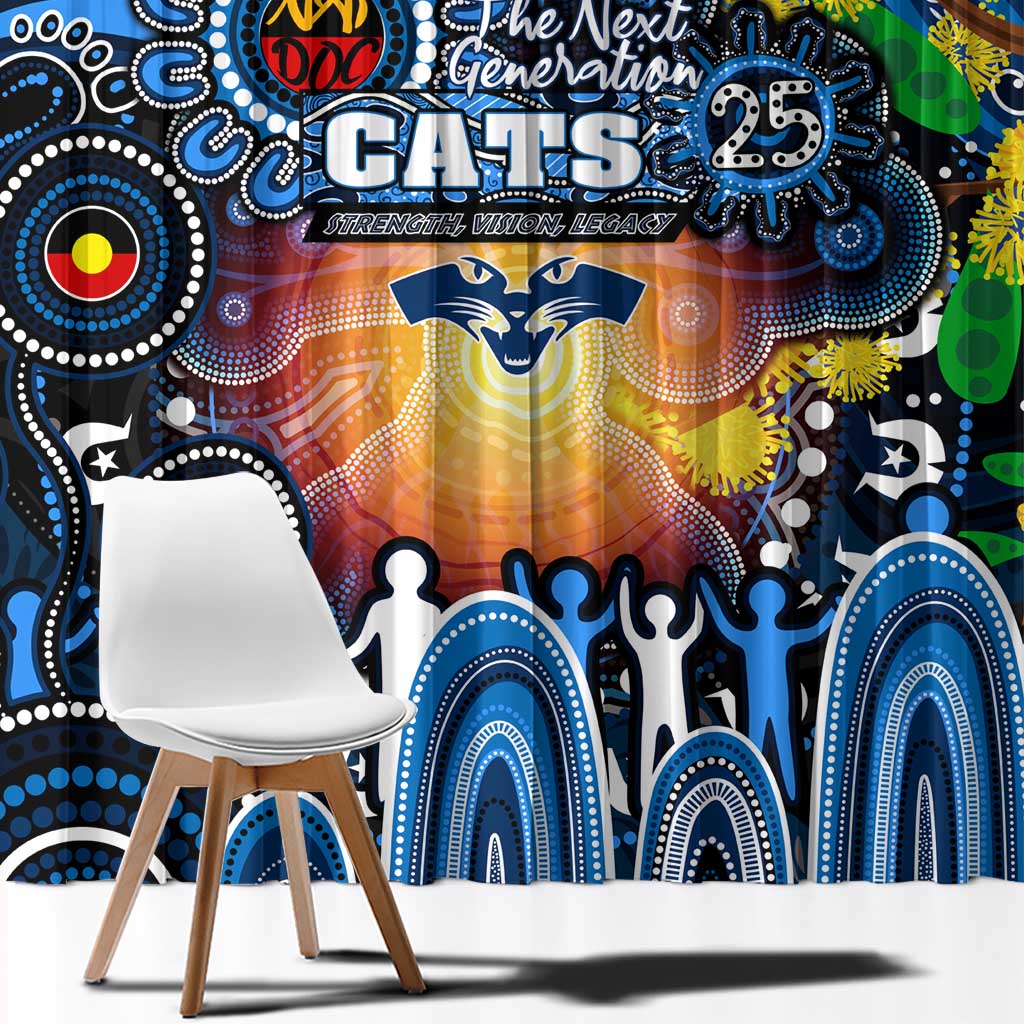NAIDOC Week 2025 Cats Football Window Curtain Aboriginal Dot Painting
