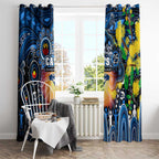 NAIDOC Week 2025 Cats Football Window Curtain Aboriginal Dot Painting