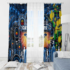 NAIDOC Week 2025 Cats Football Window Curtain Aboriginal Dot Painting