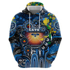 Personalised NAIDOC Week 2025 Cats Football Zip Hoodie Aboriginal Dot Painting