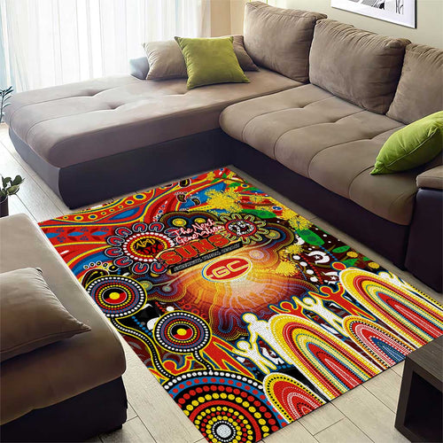 NAIDOC Week 2025 Suns Football Area Rug Aboriginal Dot Painting