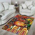 NAIDOC Week 2025 Suns Football Area Rug Aboriginal Dot Painting