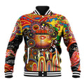 Personalised NAIDOC Week 2025 Suns Football Baseball Jacket Aboriginal Dot Painting